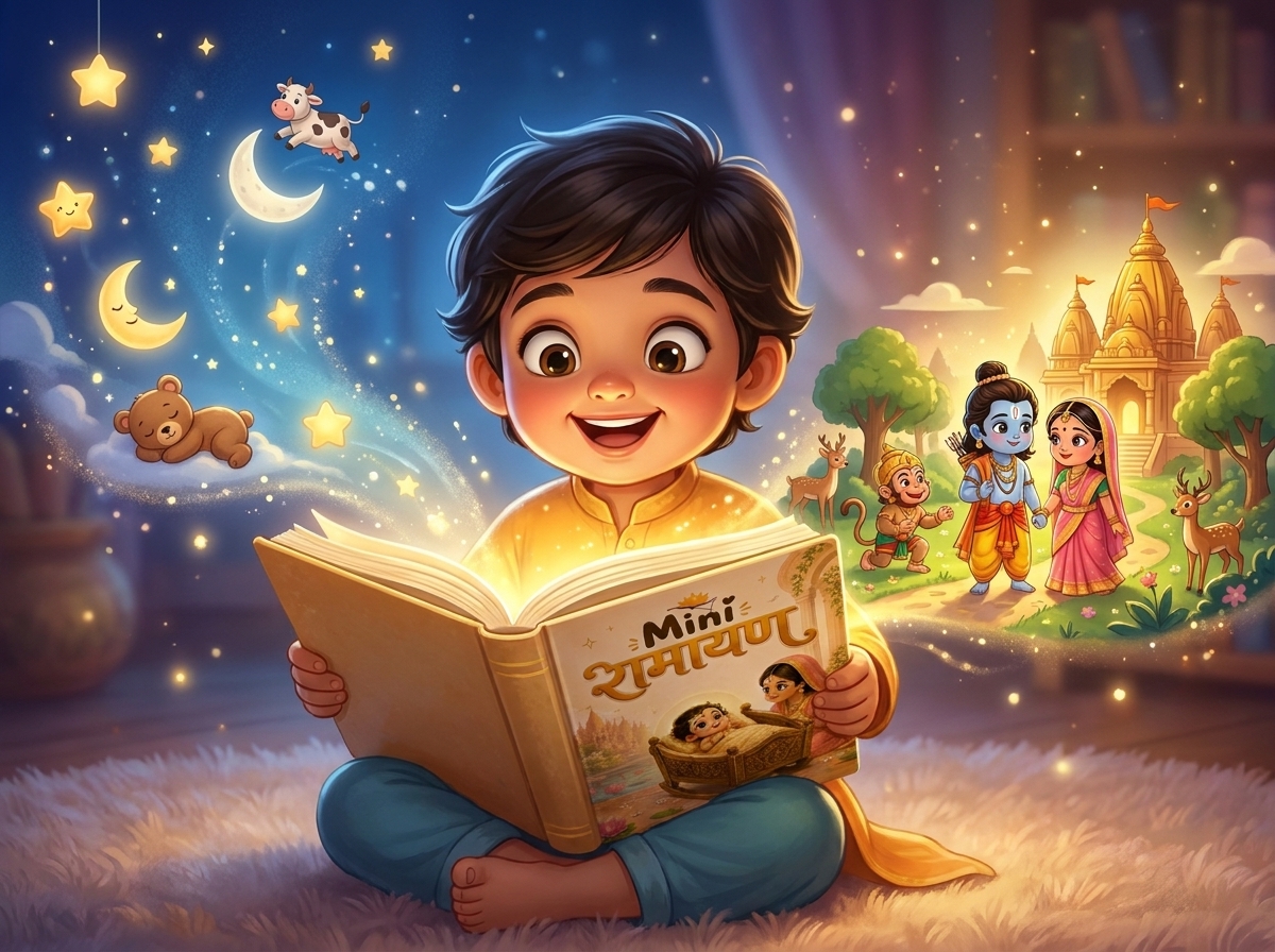 Mini Ramayan digital rhyme book for toddlers